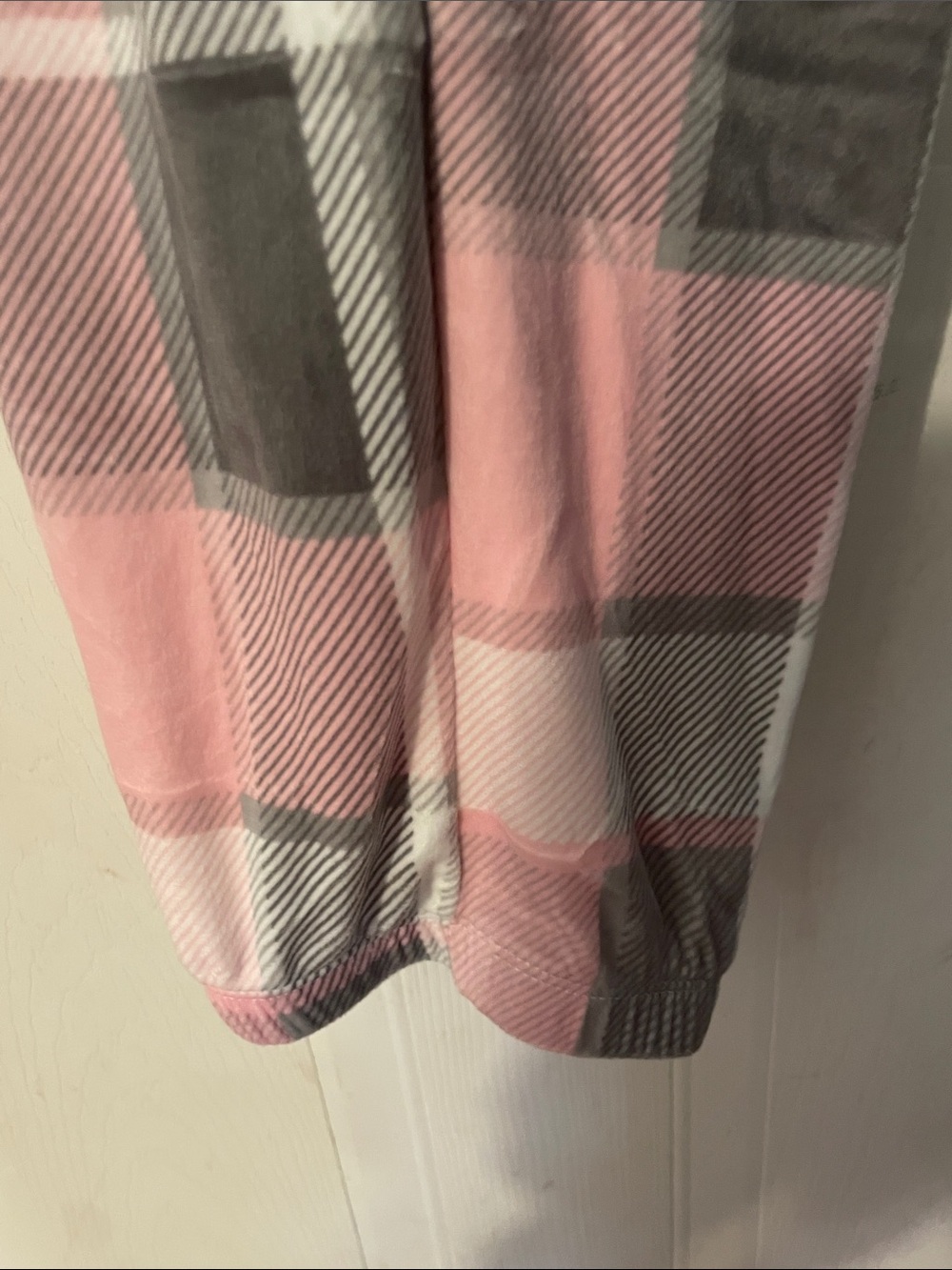 Joy Spun Cozy Plaid woman’s Pajama Set - Pink & Gray - Picture 7 of 9